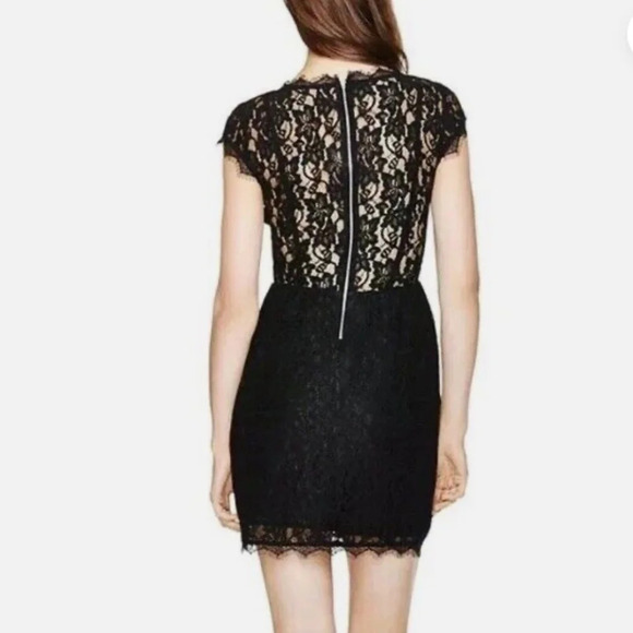 Babaton Aritzia Tobias Eyelash Lace V-Neck Dress Black Size 4 - Picture 2 of 9